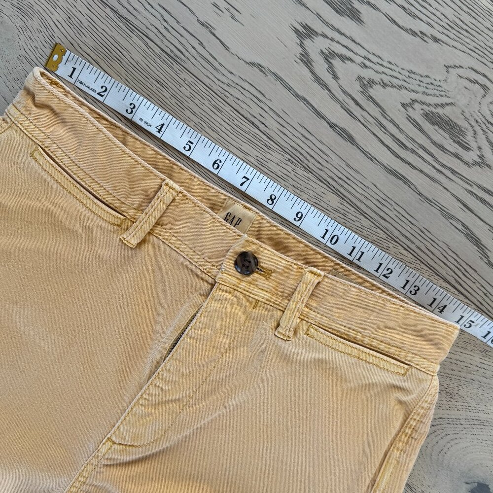 GAP Wide Legged High Rise Cropped Jeans Yellow 6 - Picture 8 of 12